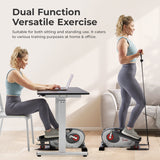 Sunny Health & Fitness Smart Stand/Sit Mini Elliptical Exercise Trainer with Resistance Bands
