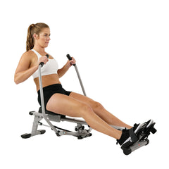 Sunny Health & Fitness Full Motion Rowing Machine Rower w/ 350 lb High Weight Capacity and LCD Monitor