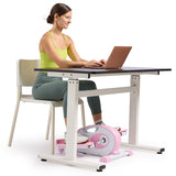 Sunny Health & Fitness Smart Pink Under Desk Mini Elliptical Exercise Trainer