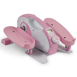 Sunny Health & Fitness Smart Pink Under Desk Mini Elliptical Exercise Trainer