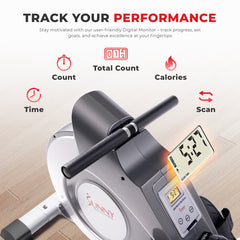 Sunny Health & Fitness Magnetic Rowing Machine w/ LCD Monitor