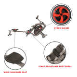 Sunny Health & Fitness Phantom Hydro Water Rowing Machine