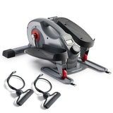 Sunny Health & Fitness Smart Stand/Sit Mini Elliptical Exercise Trainer with Resistance Bands