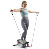 Sunny Health & Fitness Smart Stand/Sit Mini Elliptical Exercise Trainer with Resistance Bands