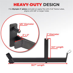 Sunny Health & Fitness Belt Squat Attachment for Power Racks and Cages