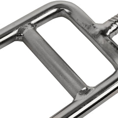 Sunny Health & Fitness 24'' Triceps Bar Weight Solid Chrome w/ Star Lock Collars