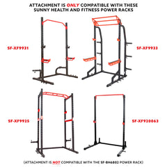 Sunny Health & Fitness J-Hooks Barbell Holder, Power Rack Attachment