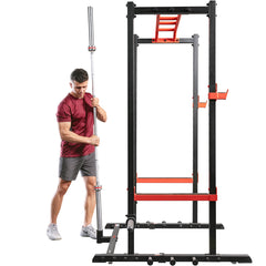 Sunny Health & Fitness Vertical Olympic Barbell Holder -  Sunny Strength™ Power Rack Attachment