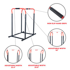 Sunny Health  & Fitness 3 Levels Adjustable Dip Station