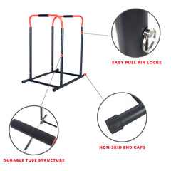 Sunny Health  & Fitness 3 Levels Adjustable Dip Station