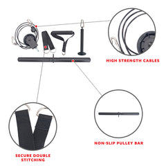 Sunny Health & Fitness Lat Pulldown Attachment for Power Racks and Power Cages