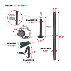 Sunny Health & Fitness Lat Pulldown Attachment for Power Racks and Power Cages