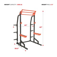 Sunny Health & Fitness Power Zone Premium Heavy Duty Multifunction Squat Power Rack