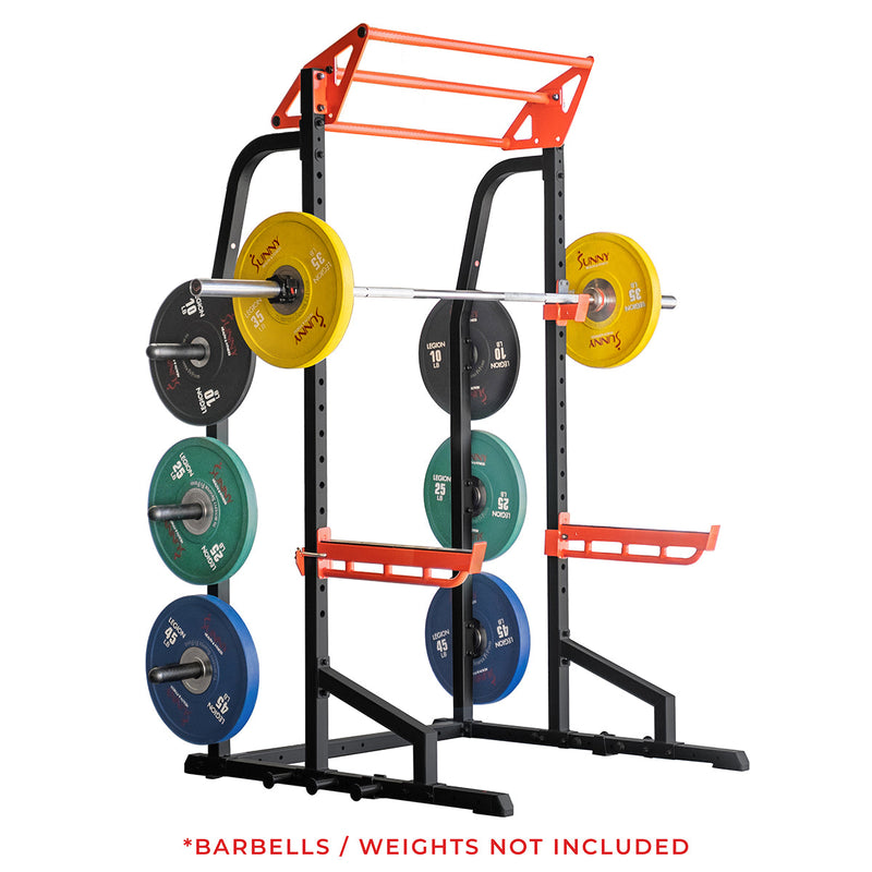 Sunny Health & Fitness Power Zone Premium Heavy Duty Multifunction Squat Power Rack