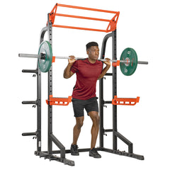 Sunny Health & Fitness Power Zone Premium Heavy Duty Multifunction Squat Power Rack