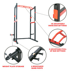 Sunny Health & Fitness Power Zone Advanced Multifunction Squat Power Cage