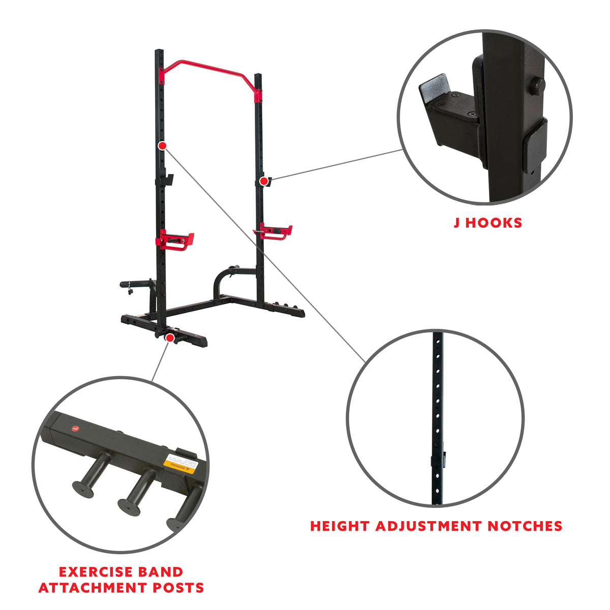 Sunny Health & Fitness Power Zone Advanced Multifunction Squat Power Rack
