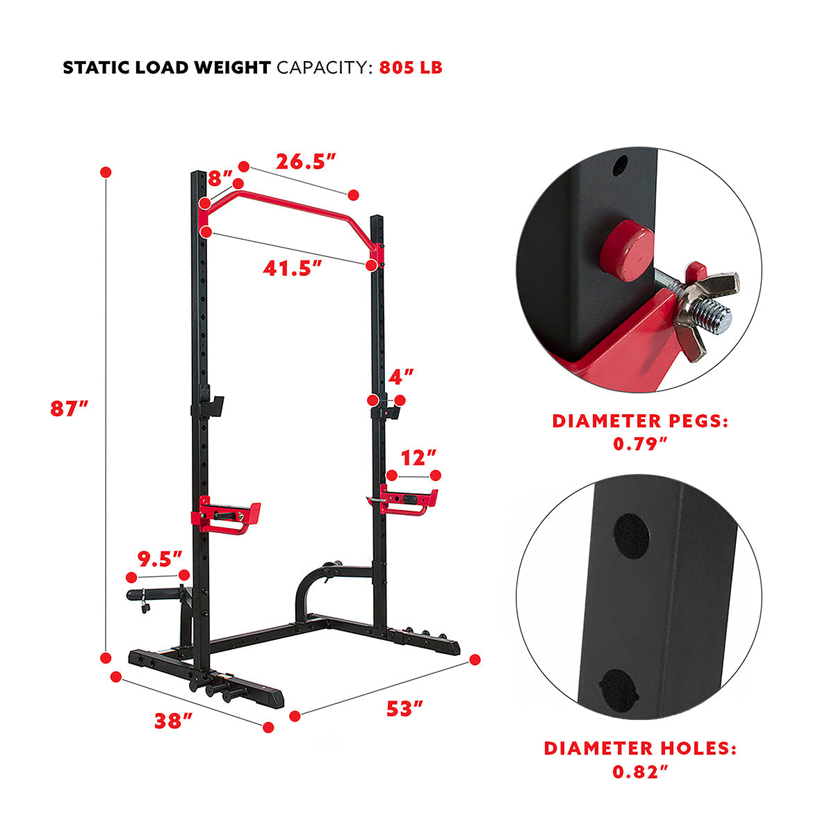 Sunny Health & Fitness Power Zone Advanced Multifunction Squat Power Rack