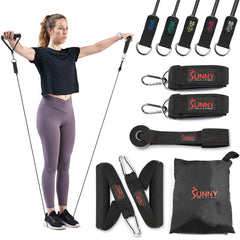 Sunny Health & Fitness Resistance Tube Set - 10-50 lbs