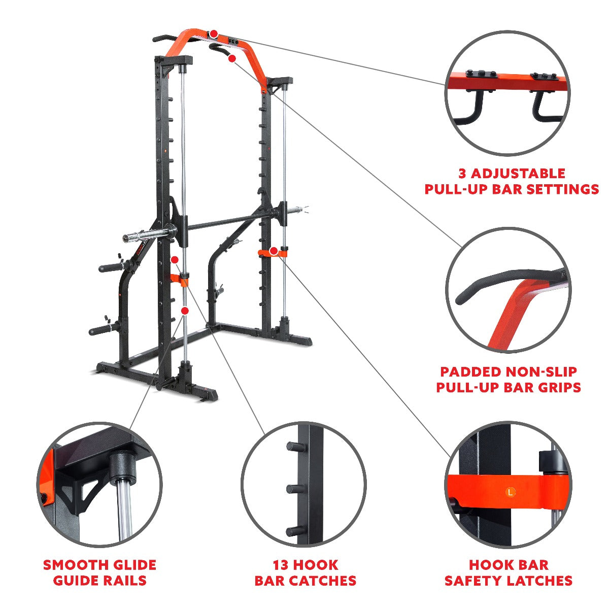 Sunny Health &Fitness Premium Home Use Strength Training Smith Machine