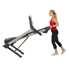 Sunny Health & Fitness Strength™ Electric Folding Treadmill with Bluetooth Speakers, Incline & Heart Rate Monitoring