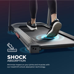 Sunny Health & Fitness Slim Interactive Smart Foldable Treadmill