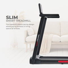 Sunny Health & Fitness Slim Interactive Smart Foldable Treadmill