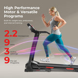 Sunny Health & Fitness Smart Motorized Treadmill with Manual Incline