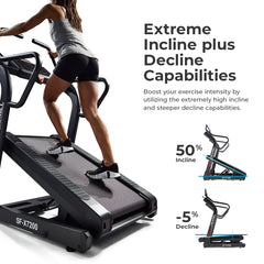 Sunny Health & Fitness Commercial Level Ultimate Incline Decline Treadmill