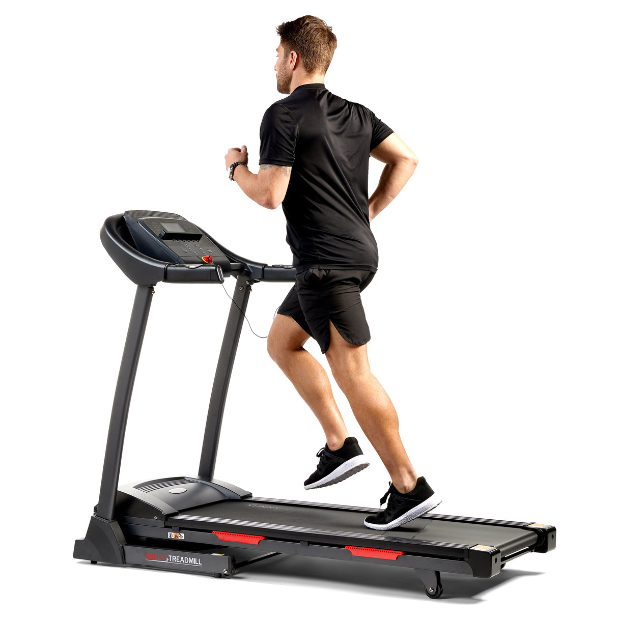 Sunny Health& Fitness Premium Folding Auto-Incline Smart Treadmill with Exclusive SunnyFit® App Enhanced Bluetooth Connectivity