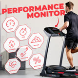 Sunny Health& Fitness Premium Folding Auto-Incline Smart Treadmill with Exclusive SunnyFit® App Enhanced Bluetooth Connectivity