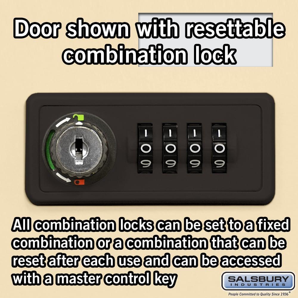 Surface Mounted Cell Phone Locker with 12 A Doors (11 usable) 4 B Doors in Sandstone - Resettable Combination Locks by Salsbury