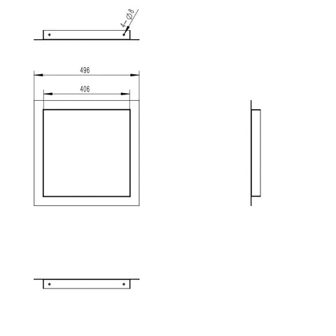 Flange Connection for Tagwood Smoke Hoods Only for Built-in Tagwood Grills Made from 304 SS