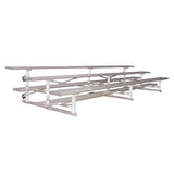 Jaypro Indoor Bleacher - 7-1/2 ft. (3 Row - Single Foot Plank) - Tip & Roll BLCH-375TRG