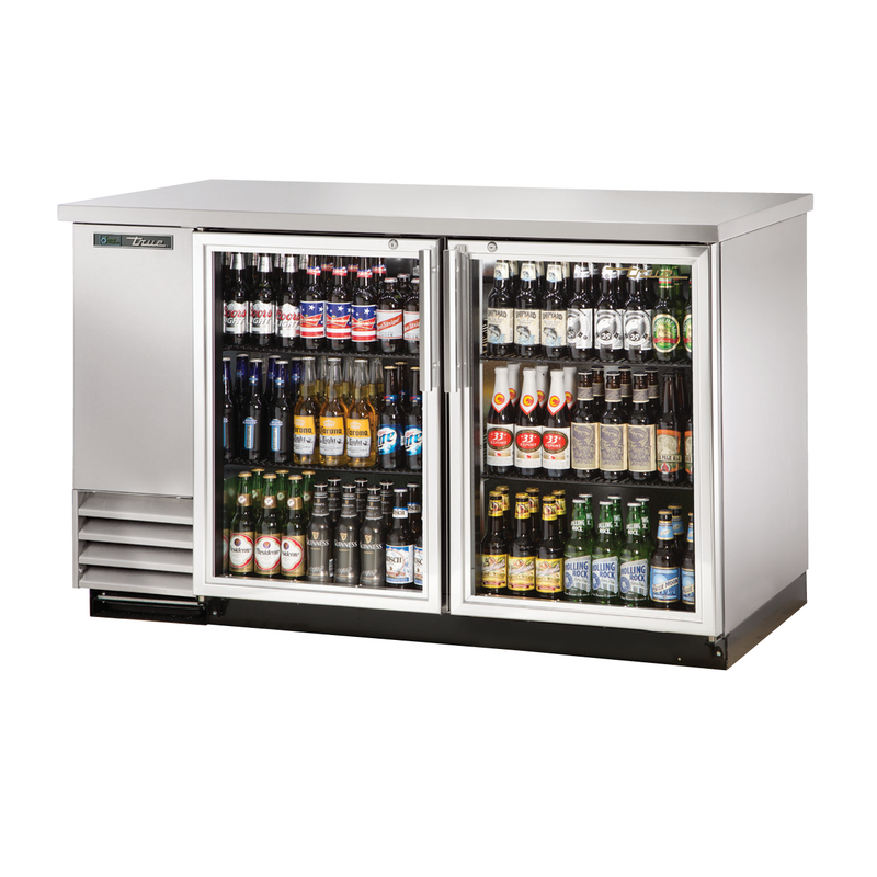 True Refrigeration TBB-2G-S-HC-LD Back Bar Cooler Two-section 58-7/8