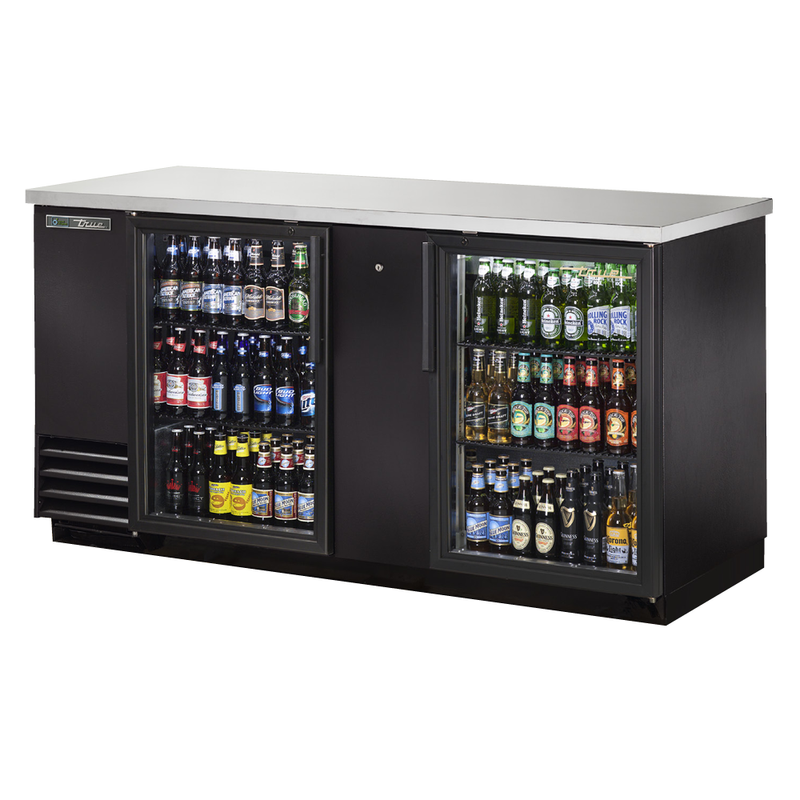 True Refrigeration TBB-3G-HC-LD Back Bar Cooler Two-section 69-1/8