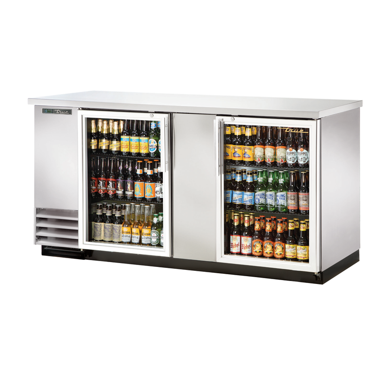 True Refrigeration TBB-3G-S-HC-LD Back Bar Cooler Two-section 69-1/8