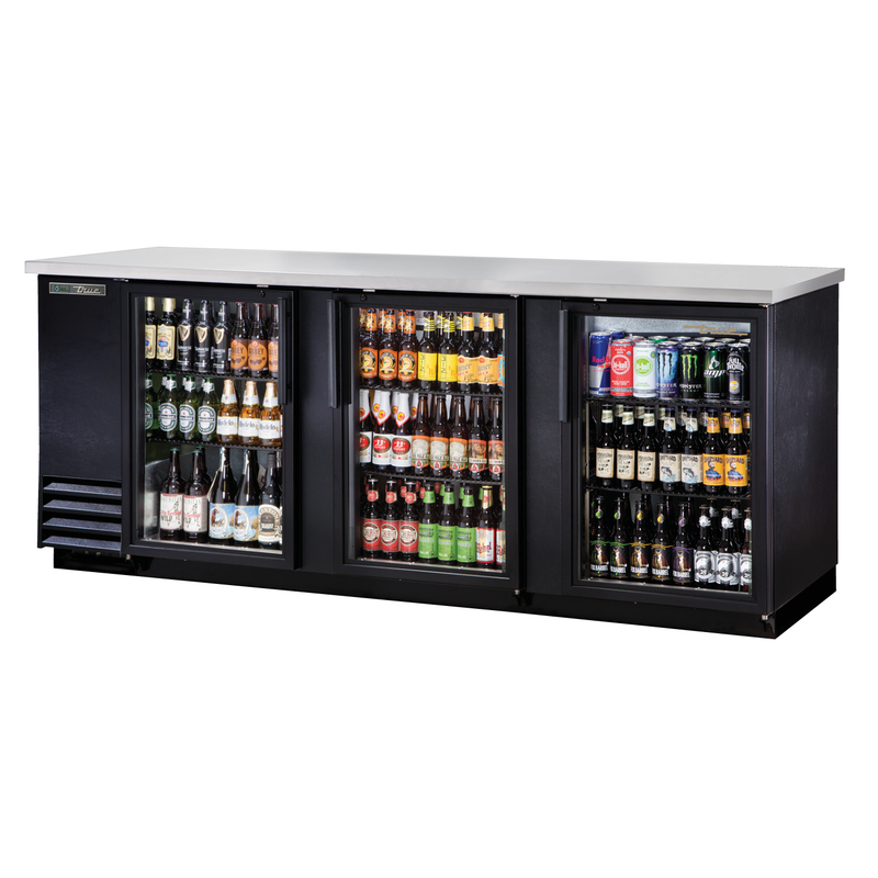 True Refrigeration TBB-4G-HC-LD Back Bar Cooler Three-section 90-3/8