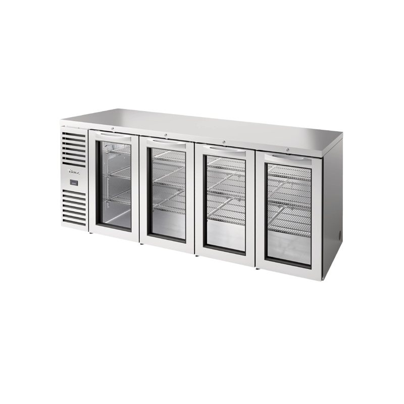 True Refrigeration TBR92-RISZ1-L-S-GGGG-1 Refrigerated Back Bar Cooler Four-section