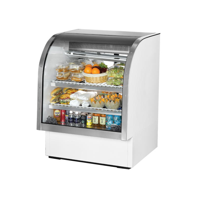 True Refrigeration TCGG-36-HC-LD Curved Glass Deli Case 36-1/4