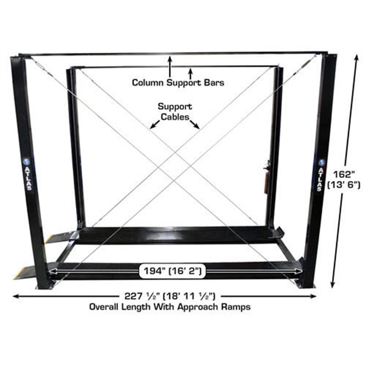 Atlas Garage PRO7000ST 7,000 lb Super Tall 4-Post Lift