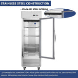 27"W Merchandiser Refrigerator Commercial Display Glass Door Refrigerator