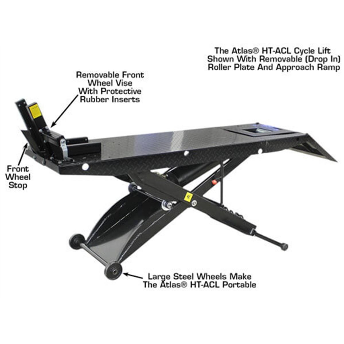 Atlas ACL Motorcycle Lift w/ Roller Plate