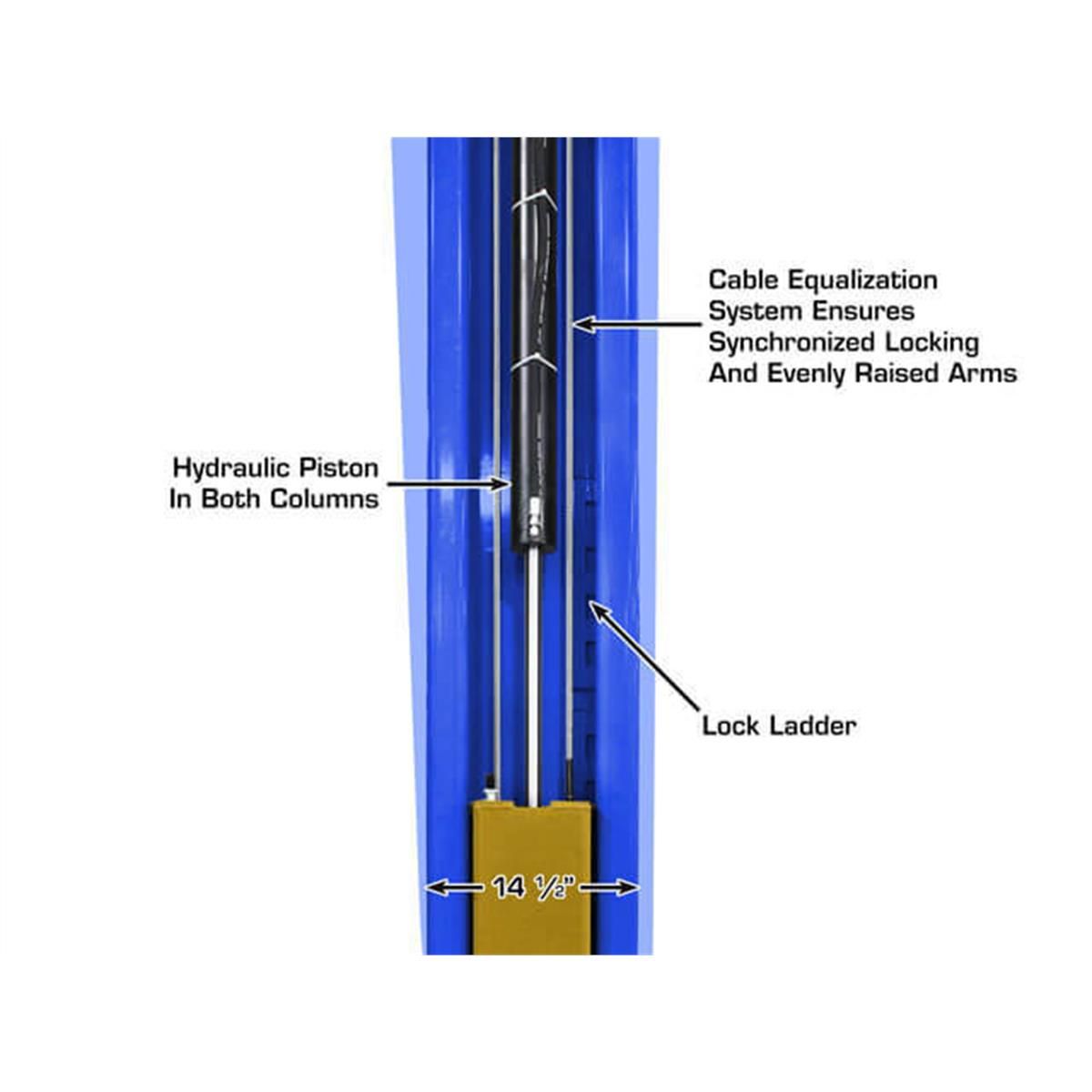 Atlas Platinum PVL15 15,000 lb Heavy Duty 2-Post Lift