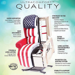 UltraComfort UC556-MLA Vega Medium/Large Size 2 Zone Zero Gravity Lift Chair